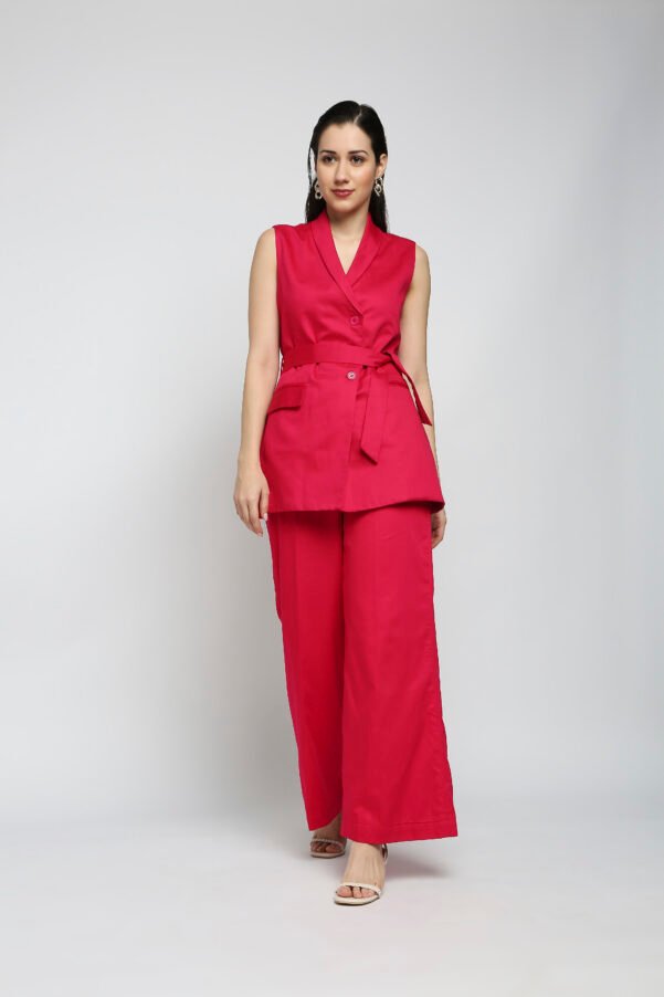 HOT PINK WIDE BOTTON TROUSERS