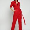 RED LINEN JUMPSUIT