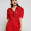RED LINEN JUMPSUIT